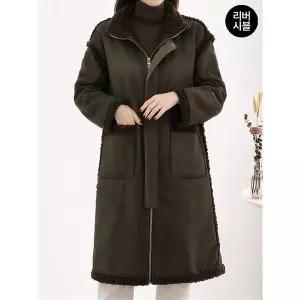 [하프클럽/모리스커밍홈]리버시블 인조양털 집업 무스탕 롱코트_M2512MU601D