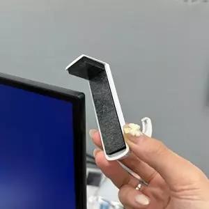 고품질 모니터 부착 헤드셋 거치대 화이트 헤드셋걸이 헤드폰거치대 핸드백걸이 헤드셋거치대 WFIQD4I