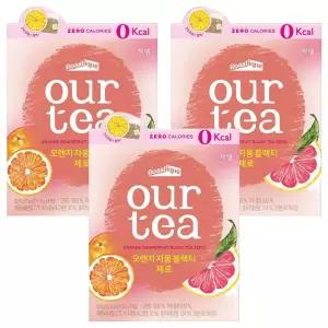 아워티 쟈뎅 오피스 사무실 하루한잔 오렌지 자몽 블랙티 제로 11.6g 8개입 3개