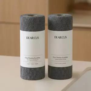 디어커스 그레이 원데이 수세미 에코컷 100매 2P