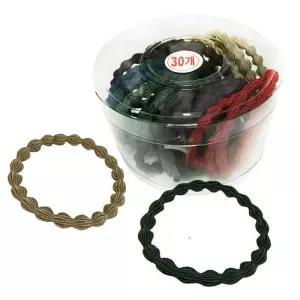 올록볼록 주름고무줄 30P 코사지 헤어밴드