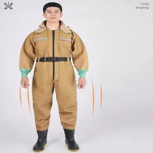 양식장 전신 방수복 일체형 갯벌 해루질 점프슈트 작업복 소재 방수 전신수트 장갑 레인