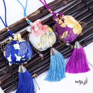 향낭 노리개 모란 복주머니