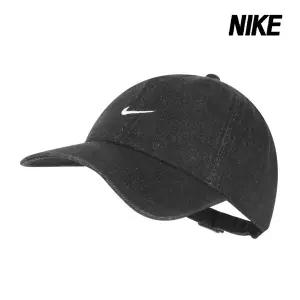 나이키 모자 클럽 언스트럭처 데님 캡 블랙 화이트 HF0383-010