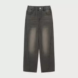 행텐틴즈 여아 커팅 라인 와이드 데님팬츠_165(14560-155-206-10)