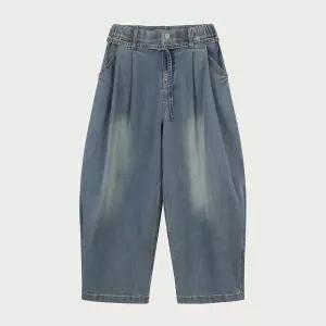 행텐틴즈 여아 프론트 턱 스냅 와이드 데님팬츠_244(14560-155-207-10)