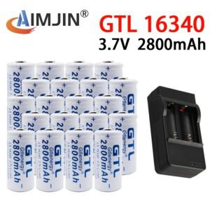 16340 배터리 2800mAh 3.7V CR123A RCR 123 ICR 안전 카메라 충전식 리튬 이온 L70 플러스 충전기