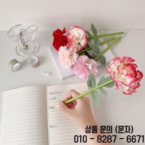 3개/대 시뮬레이션 카네이션 꽃다발 볼펜 어머니의 날 스승의 선물 학생 쓰기 소품