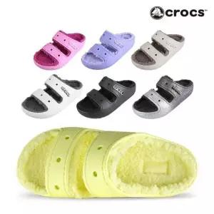 [크록스]클래식 코지 여성 겨울 털슬리퍼 사무실 학교 방한 샌들 207446 7종 택일 909180