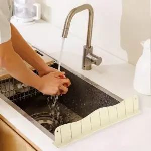 설거지물튀김방지 설거지물튐방지 문어빨판 싱크대 물막이 아이보리