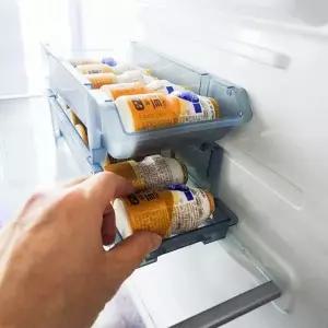 ( )냉장고 정리 트레이 4도어 전용 요구르트 수납 바구니 주방용 플라스틱 용기