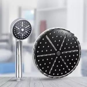 ( )욕실 샤워기 부속 부품 해바라기 헤드 원형 블랙 세트