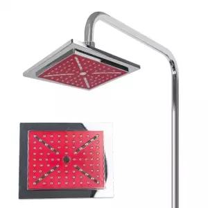 해바라기 레인 욕실 샤워기 고수압 대 헤드 사각 레드