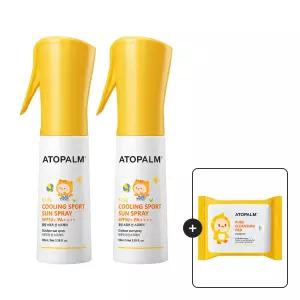 (정품) 아토팜 키즈 쿨링 스포츠 선 스프레이 100ml SPF50+ (PA++++) 증정퓨어 클렌징 패드 30매