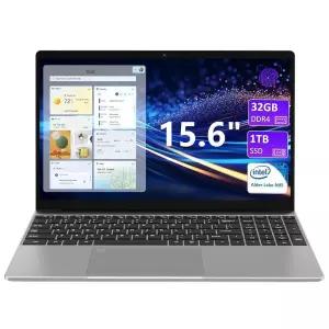 KurieTim 15.6인치 노트북 컴퓨터, 32GB RAM 게이밍 노트북, 1TB NVMe SSD, N95 4코어 프로세서(최대 3.4GH