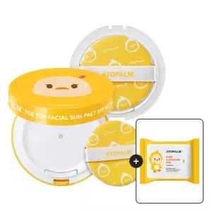 (정품) 아토팜 톡톡 페이셜 선팩트 15g (SPF43 PA+++) + 리필 증정퓨어 클렌징 패드 30매