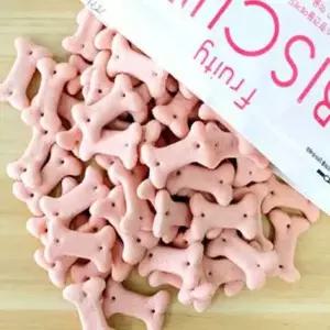 [골드스마일]딸기맛 애완동물 비스켓 220g 반려견 간식 건강한 펫 꾸러미