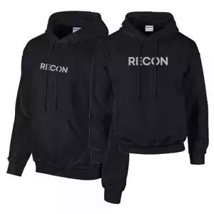 밀리터리 티셔츠 커스텀제작 RECON 블랙 후