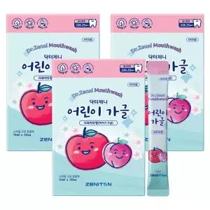 제니튼 어린이 무알콜 가글 일회용 스틱 90포 사과자두향