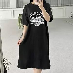 콜롬비아 오버핏 반팔 원피스 (KYR-WFIUQLL)