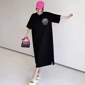 하와이 오버핏 반팔 원피스 LM0347 롱드레스 사이즈 (KYR-WFFV3SJ)