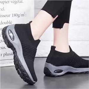 [엄지척]여성 니트 운동화 편한 슬립온 끈없는 운동화 런닝화