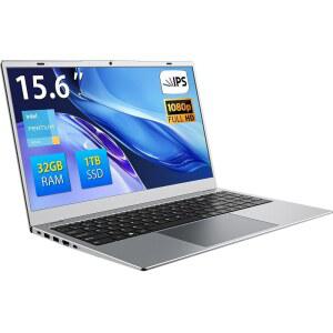 ECOHERO 노트북 컴퓨터 15 1TB FHD BT5 가정용 WI 32GB FI 셔터 IPS 실버 6500Y 프라이버시 미디어 6인치 RAM 펜티엄 SSD 사무실