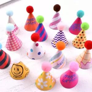 데코용 미니 꼬깔모자 토퍼 15p 세트 WD75292