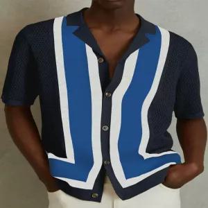 브이넥 스웨터 니트반팔 플라워 꽈배기 베이직 슬림핏