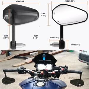 7/8 22mm 바이크 오토바이 스쿠터 Yamaha KawasakiMotorcycle 부품 용 후면보기 사이드 미러 핸들 바 엔드
