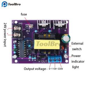 100W 24V AC 스텝 공급 실외용 컨버터 220V 장치 자동차 110V 인버터 전원 부스터 변압기