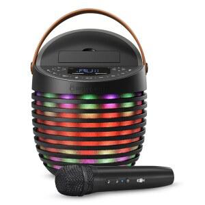 [미국배송] 성인 및 를 위한 노래 기계 노래방 시스템(무선 마이크 포함) SINGCAST ONE - 비디오 캐스팅 기술이 적용된 스피커 블루투스 에코 효과가 있는 시스템