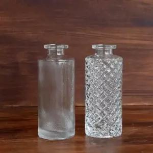 유리화분 화병 수반 BH579 5x13cm 크리스탈실린더 사선패턴 (WFKAEZX)