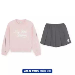 갤러리아 MLB엠엘비키즈 스포티브 애슬레저 카라 맨투맨세트 여아셋업 7FS2A0