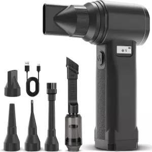 OVVGO 전기 압축 공기 더스트 먼지 제거용 30 000RPM 무선 송풍기 10단 속도의 더스트/진공 2-in-1 20