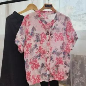 여름 아방한 엄마선물 여름블라우스 반팔 엄마옷 (WFKBMR0)