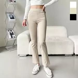 고품질 데일리바지 허리밴딩 부츠컷 여자바지 스판 트레이닝 (WFKBX86)