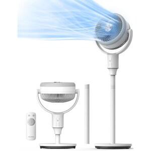 펠로니스 받침대 선풍기, 공기 순환기, 울트라 옴니플로우(135 +90 자동 진동), 3단 속도의 조용한 바닥 리모컨, 7H 타이머, 메모리 기능, 높이 조절 가능, 침실용 스탠딩