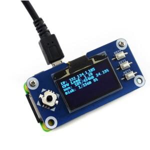 [호환품]1.3인치 OLED HAT 디스플레이 128x64 픽셀 SPI/I2C 인터페이스 내장형 컨트롤러 Raspberry Pi 2B/3