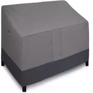 편안한 야외 소파 커버 헤비 듀티 파티오 가구 러브시트 벤치 방풍 내구성(70Wx38Dx35H 인치 그레이/다크