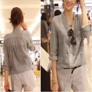 여성린넨셔츠 하늘하늘 여신핏 린넨셔츠 여자 여름 셔츠 남방 사무실 출퇴근