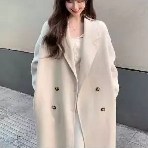 여성모직코트 외출 데이트 패션 모직 롱코트 사무실 정장 하객룩