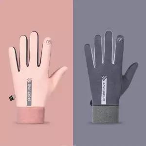 은창)남녀공용 미끄럼방지 논슬립 스마트폰 터치 기모 장갑 핸드워머 털장갑 겨울장갑 겨울 방한 보온 공용 블루