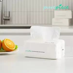 퓨어피스 도톰한 3겹 키친타월 소프트팩 110매 12개입 먼지없는 천연펄프