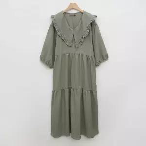 라떼V프릴카라롱원피스 GRQ590M402 빅사이즈 사이즈에서 자유로운 그녀~