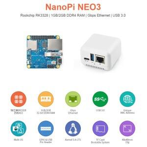 NanoPi NEO3 1GB/2GB DDR4 RK3328 Cortex A53 쿼드 코어 64비트 지원 Linux Ubuntu 업그레이드