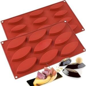 1PCS 9 홀 잎 모양 케이크 실리콘   프랑스 디저트 대한 비 스틱 아이스 트레이 초콜릿 장식 bakeware