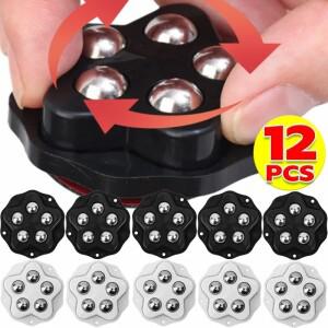 가구 회전 바퀴 범용 자체 접착 도르래 미니 소형 캐스터  브레이크 패드 포함  360 ° 캐비닛 롤러