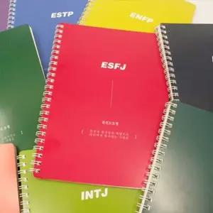 MBTI 컬러 라인 필기 스프링 노트 공책 A6 (KYR-WE43507)