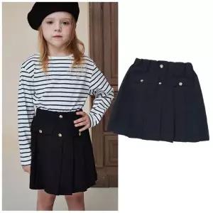 빈2 BA12SK02NV 아동 여아 네이비 플리츠 스커트 초등 2026년 봄상품